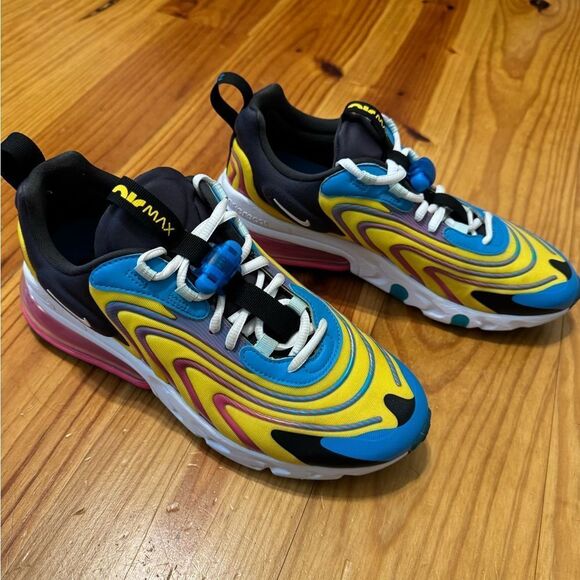 Nike Air Max 270 React ENG Mens SZ 7.5 Running Shoes Laser Blue/White/Anthracite main image 5